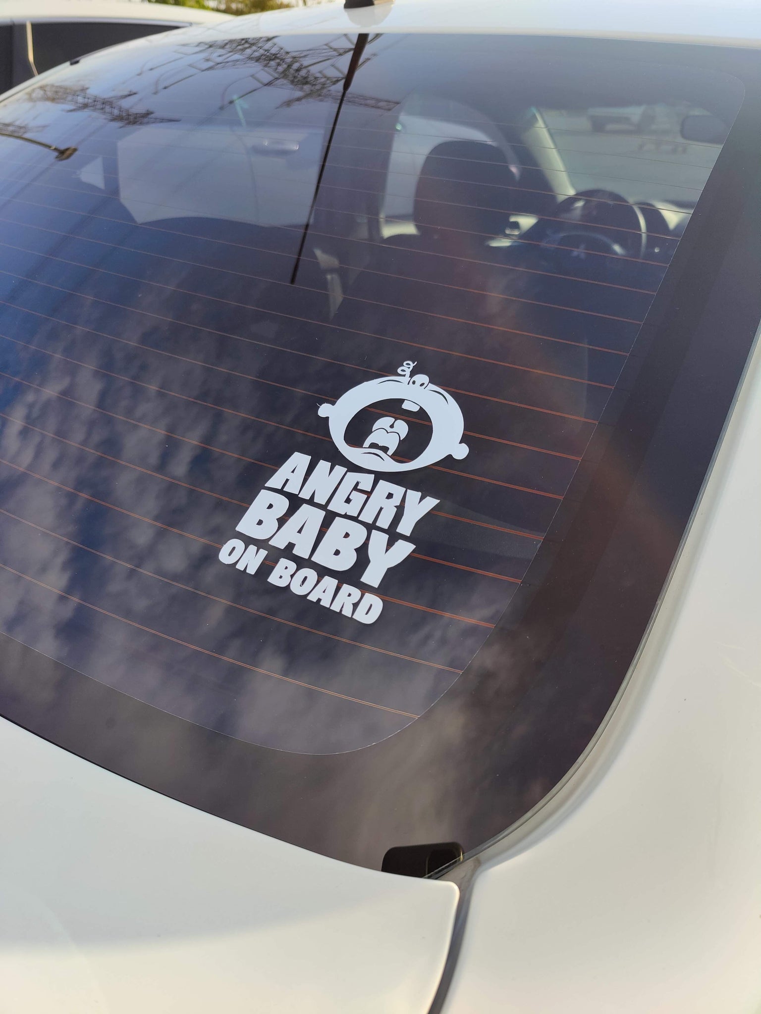 Angry Baby On Board Decals