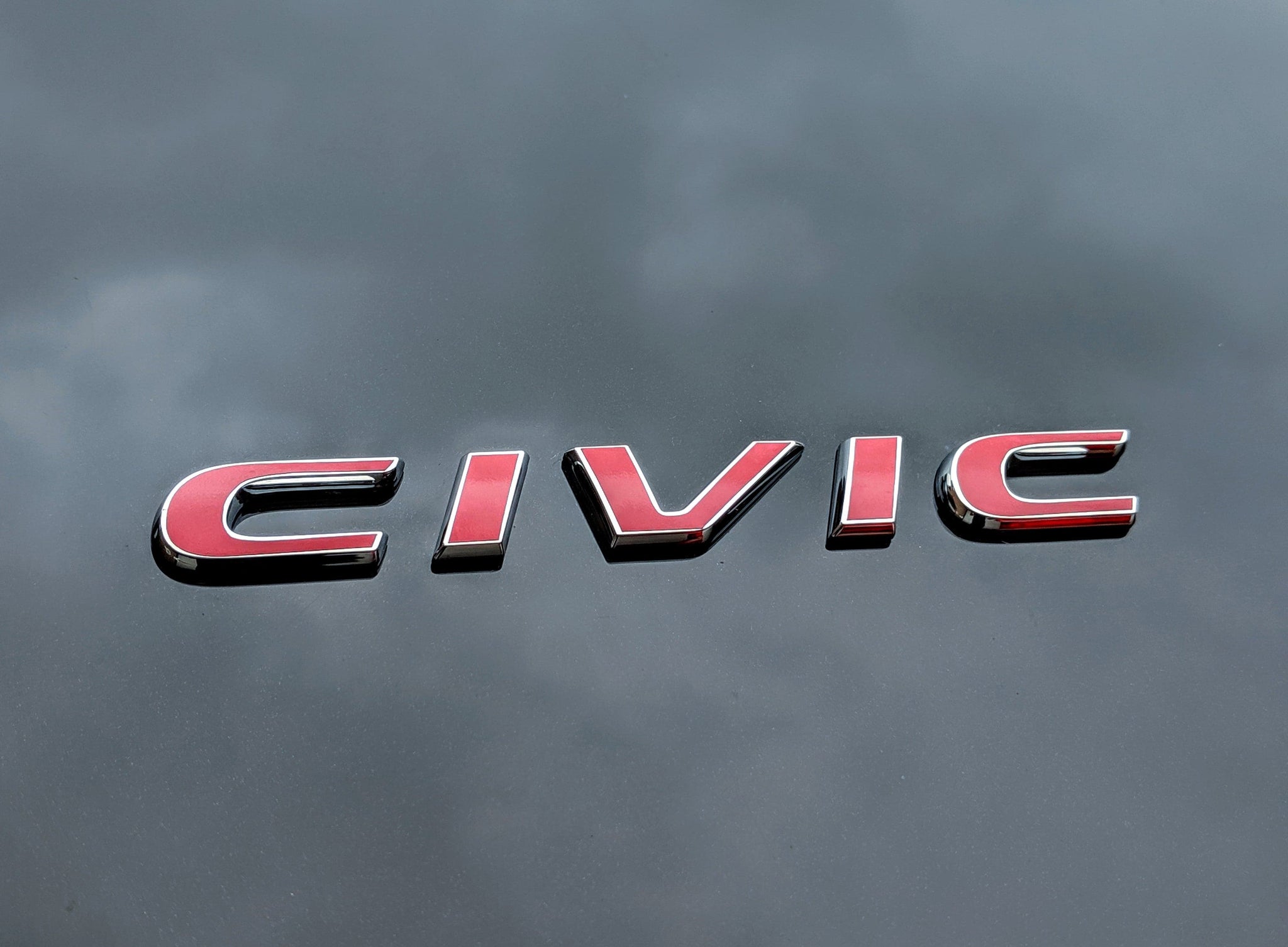 2016-2021 (10th Gen) Honda Civic  - Rear Civic Emblem VinylMod Overlays