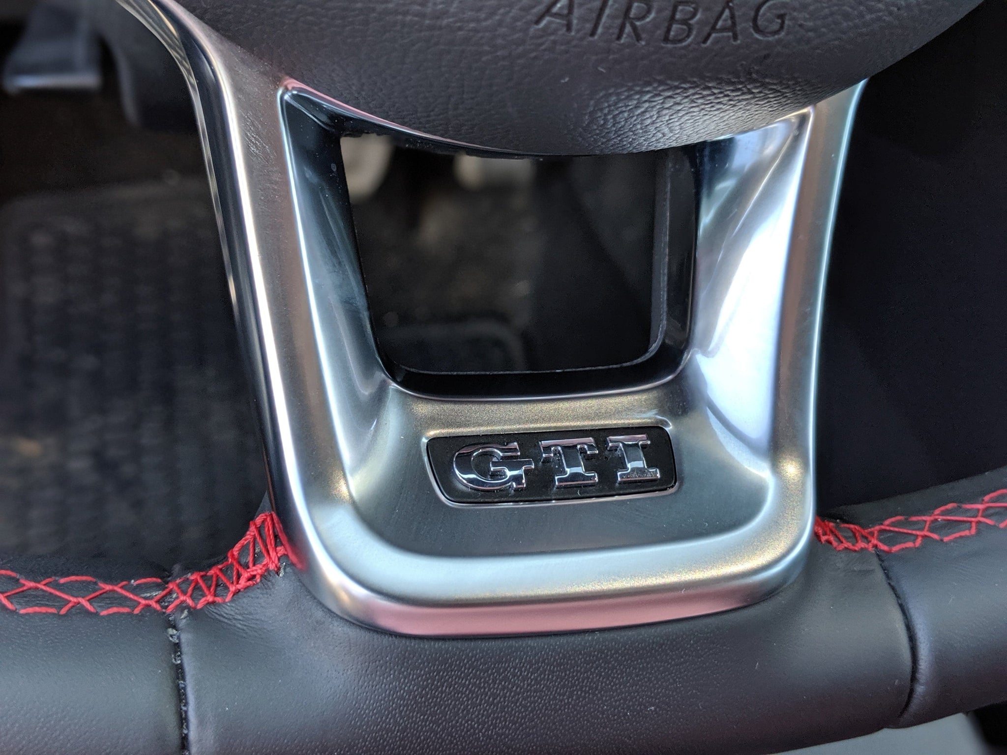 2015-2021 (7th Gen) VW Golf GTI - Interior Steering Wheel GTI Emblem Overlay