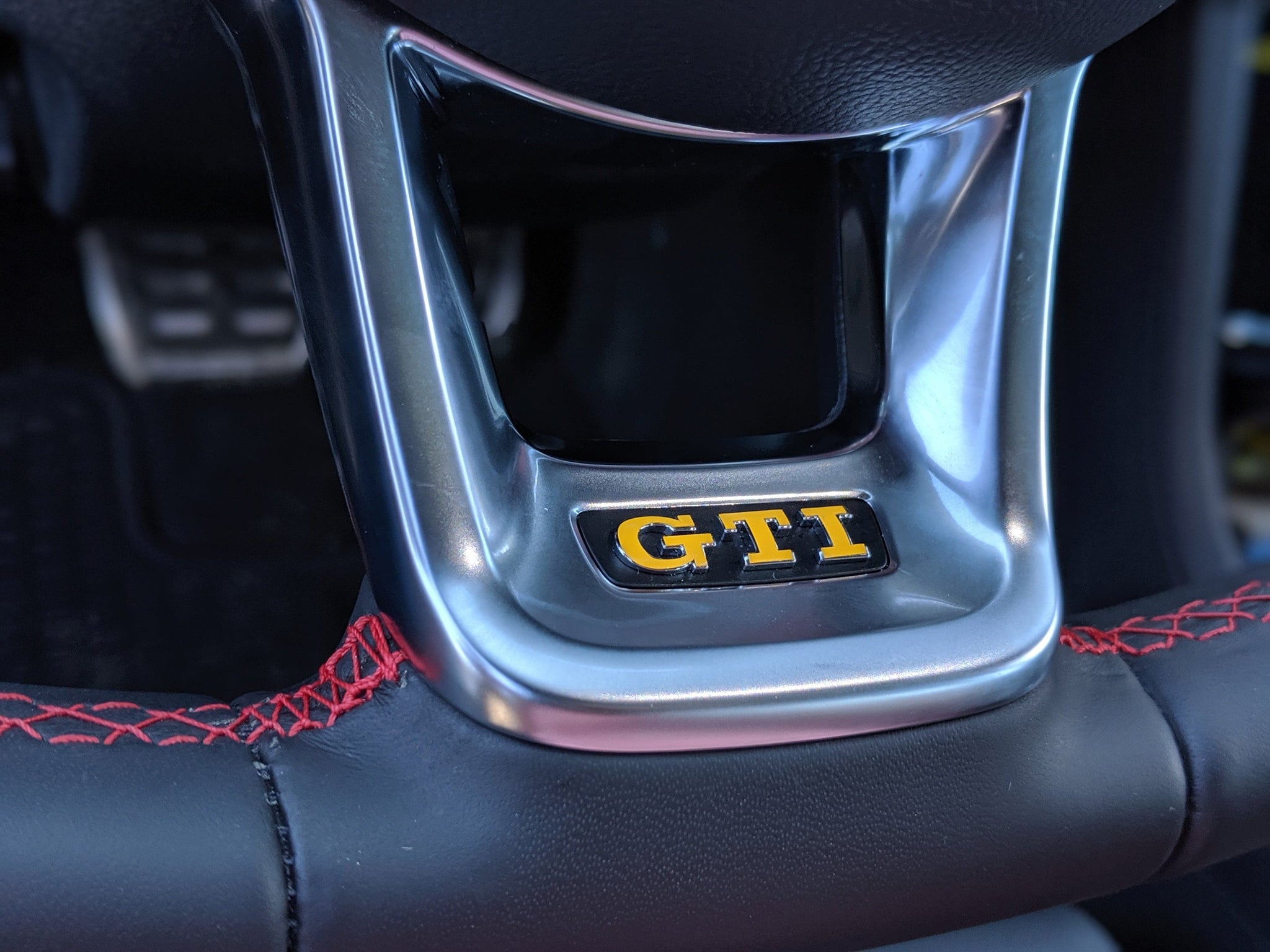 2015-2021 (7th Gen) VW Golf GTI - Interior Steering Wheel GTI Emblem Overlay