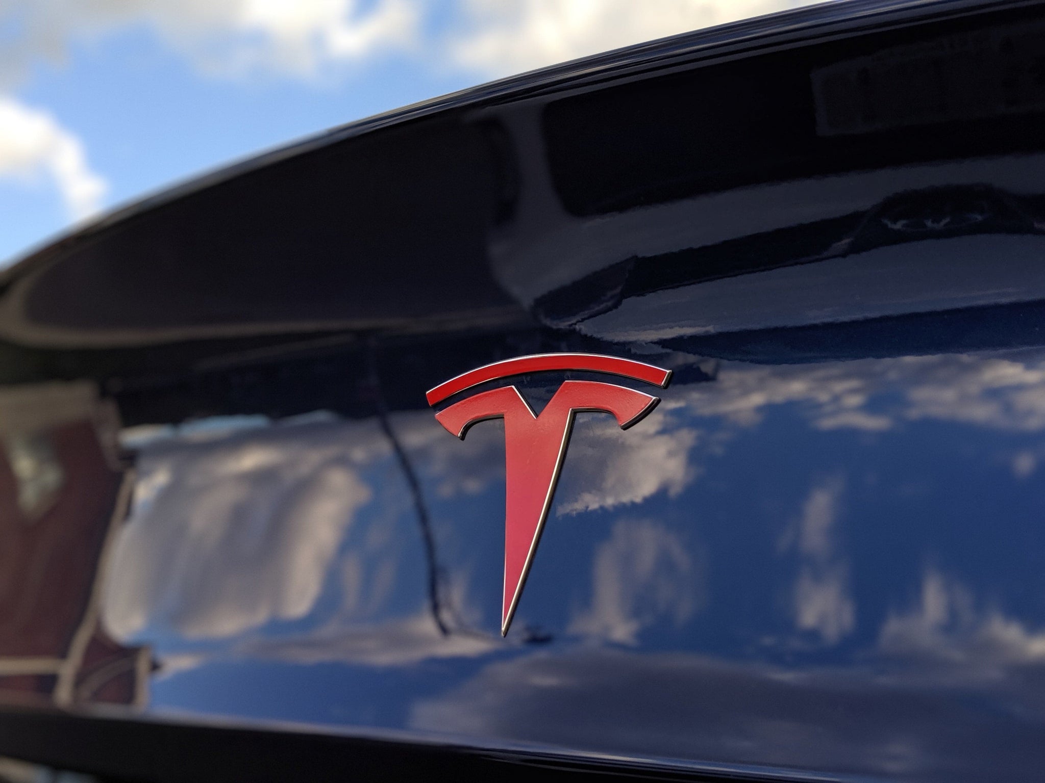 2017+ Tesla Model 3 - Rear Emblem Overlay