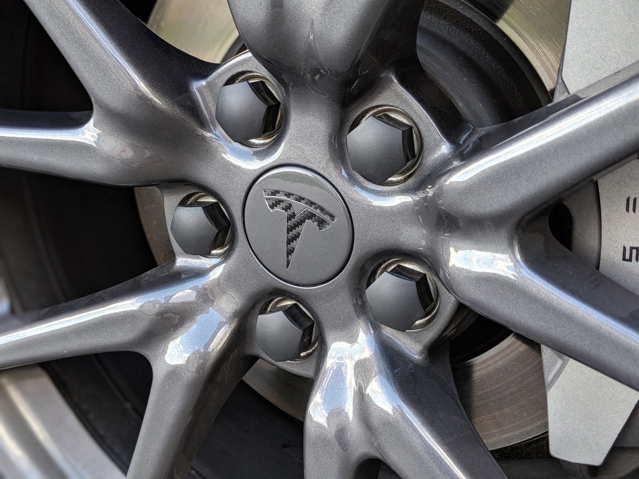 Tesla Wheel Center Cap Overlay (4 Pack)