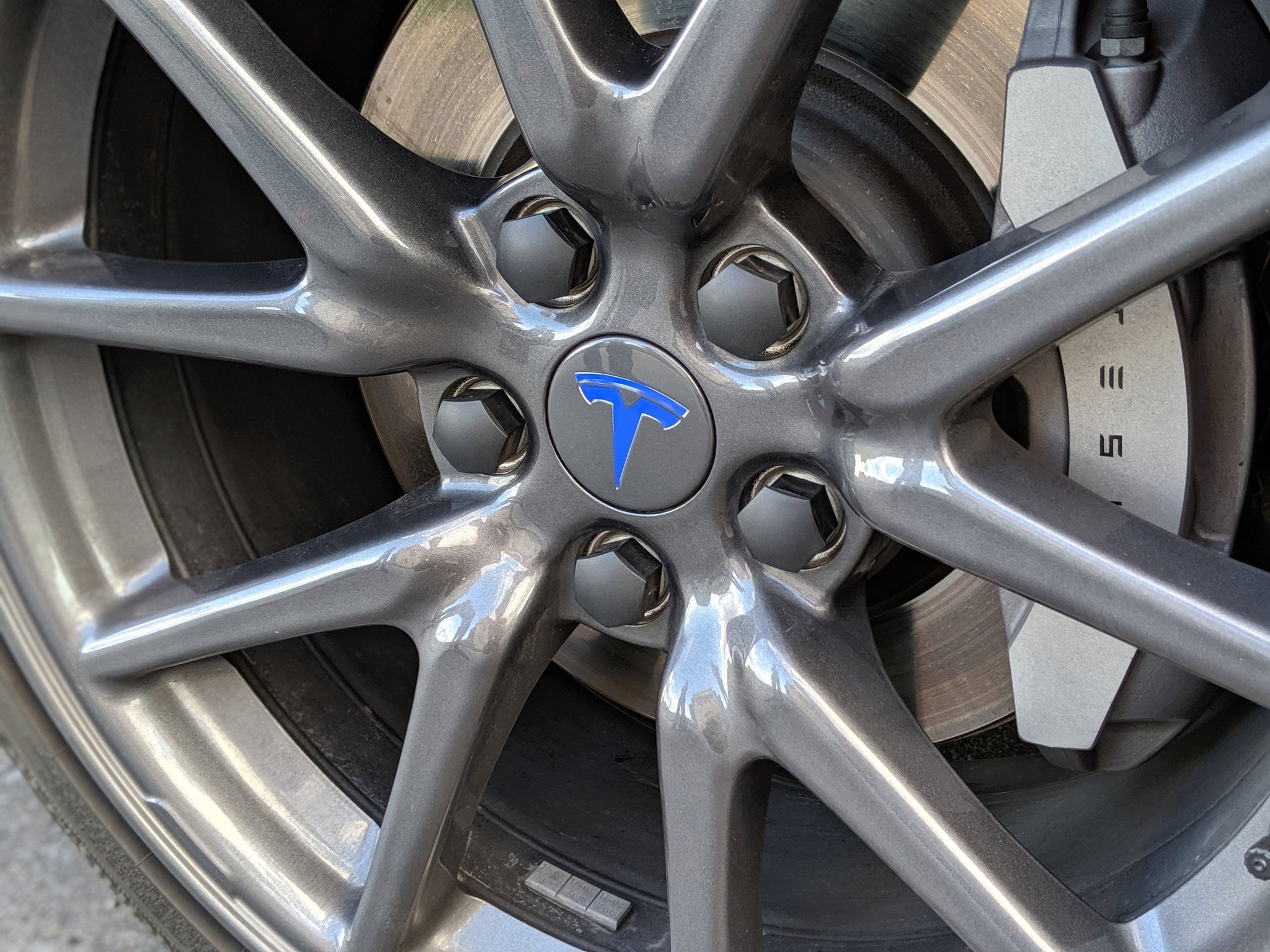 Tesla Wheel Center Cap Overlay (4 Pack)