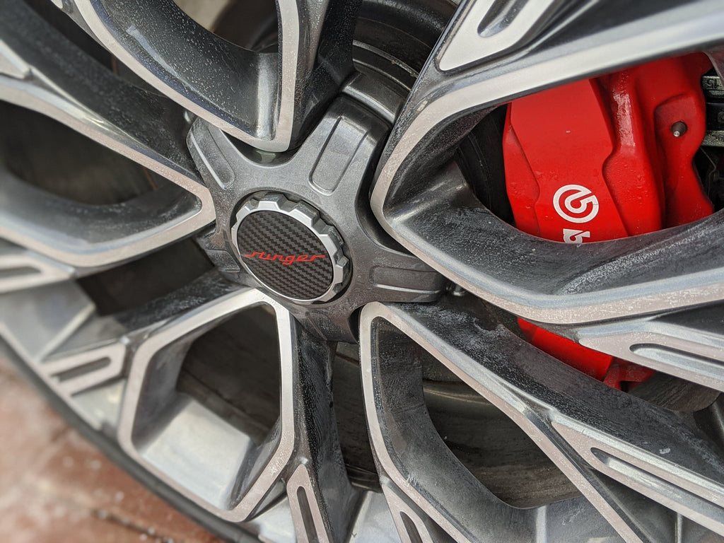 2018+ (1st Gen) KIA Stinger Wheel Center Cap VinylMod Overlays (4pk)