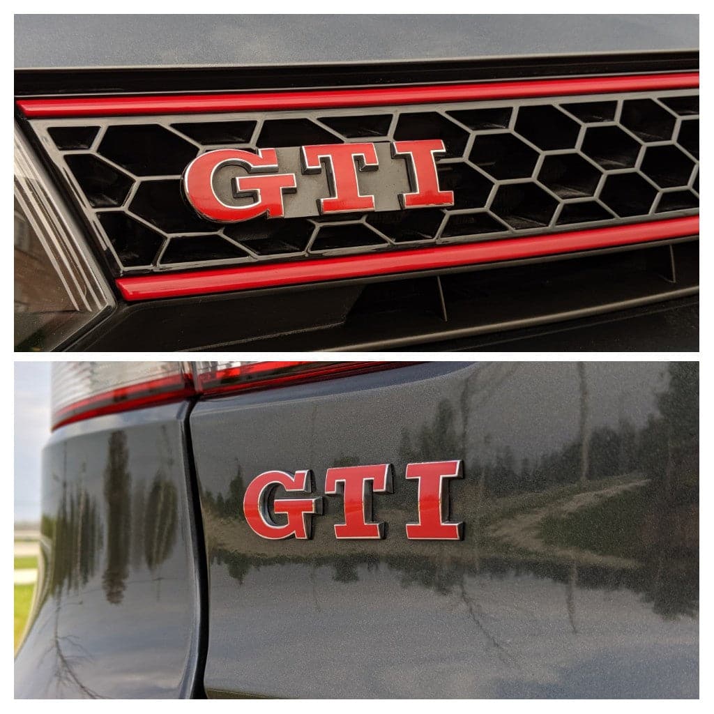 2010-2014 (6th Gen) VW Golf GTI - Front and Rear GTI Emblem Overlay Combo
