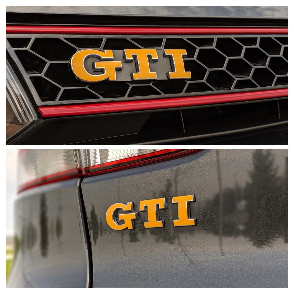 2010-2014 (6th Gen) VW Golf GTI - Front and Rear GTI Emblem Overlay Combo