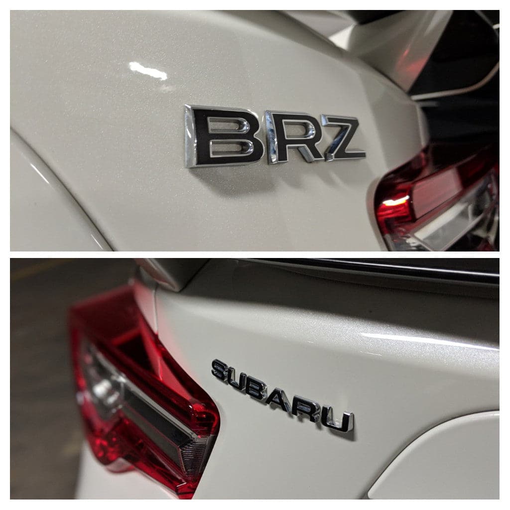 2012+ Subaru BRZ - Subaru and BRZ (Combo) Rear Emblem VinylMod Overlays - VinylMod