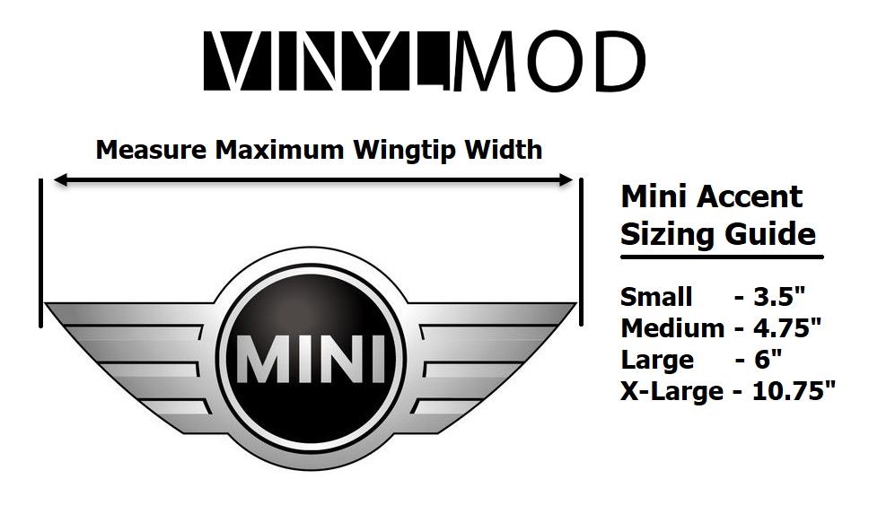 Mini Cooper - Front and Rear Mini Wings Emblem Accent Combo