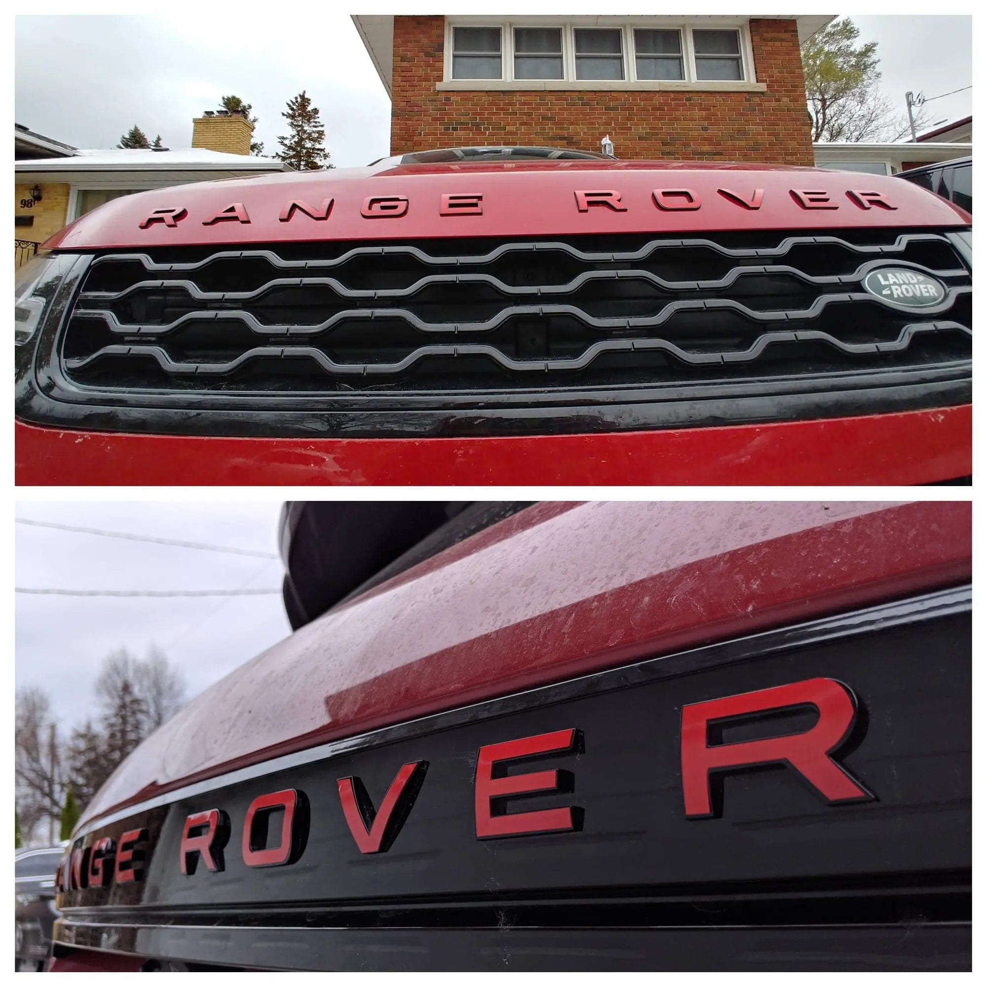 Range Rover Emblem Rear 2018+ Range Rover Evoque Front and Rear Range | VinylMod