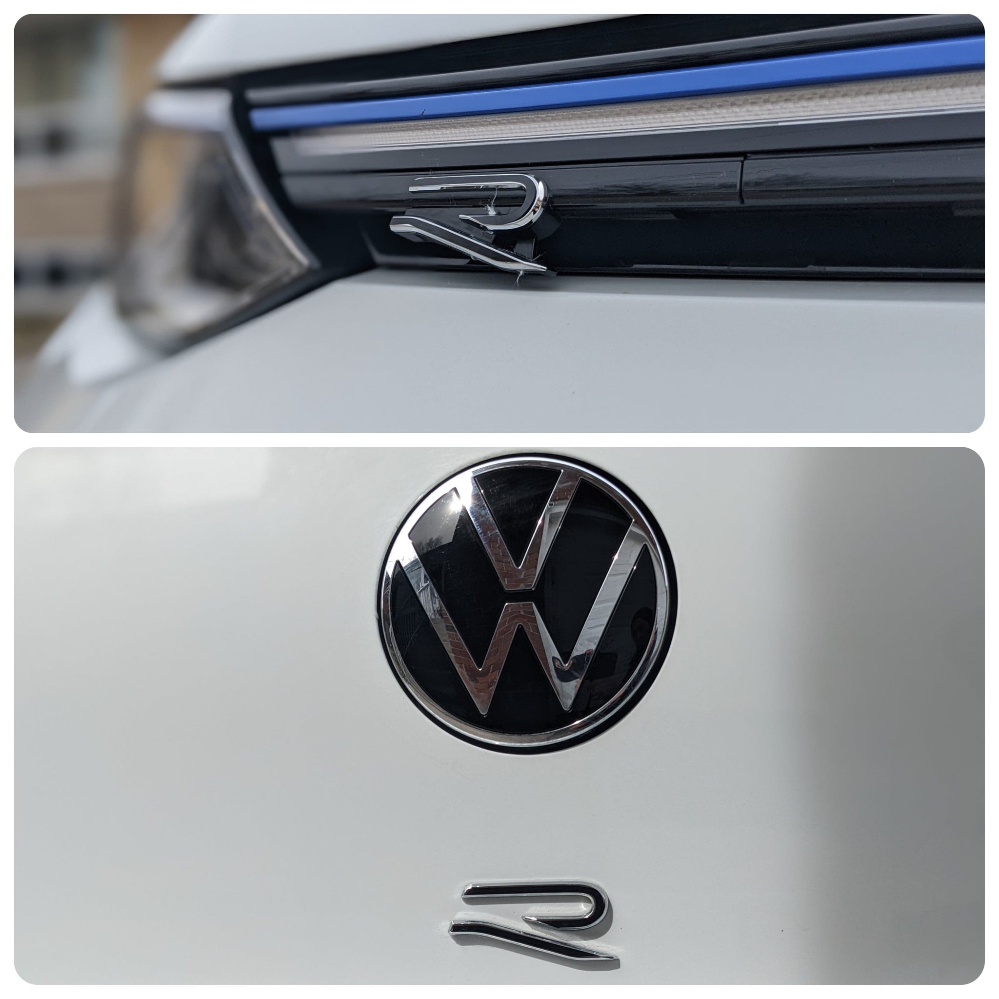 2022+ (8th Gen) VW Golf R - Front and Rear R Emblem Overlay Combo