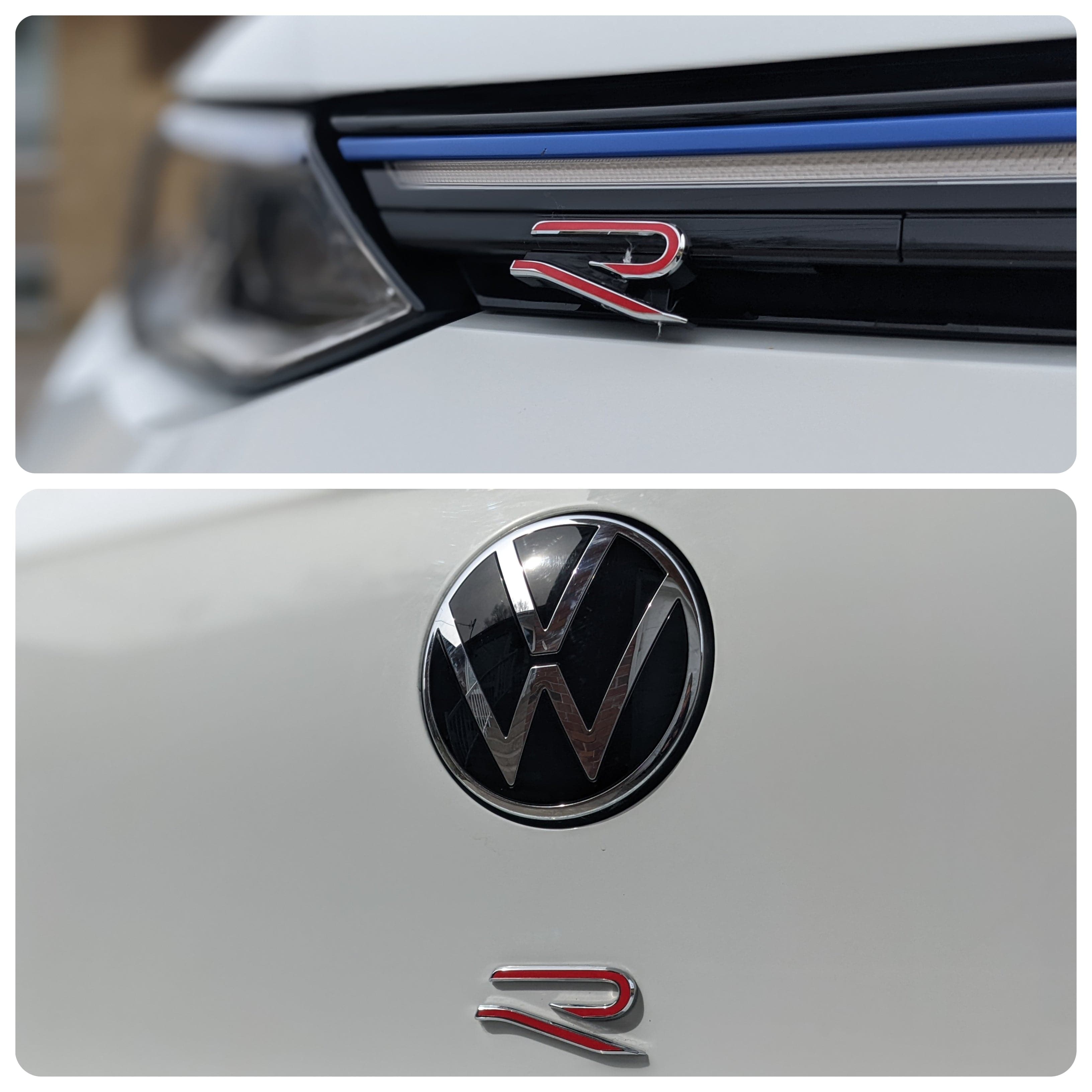 2022+ (8th Gen) VW Golf R - Front and Rear R Emblem Overlay Combo ...
