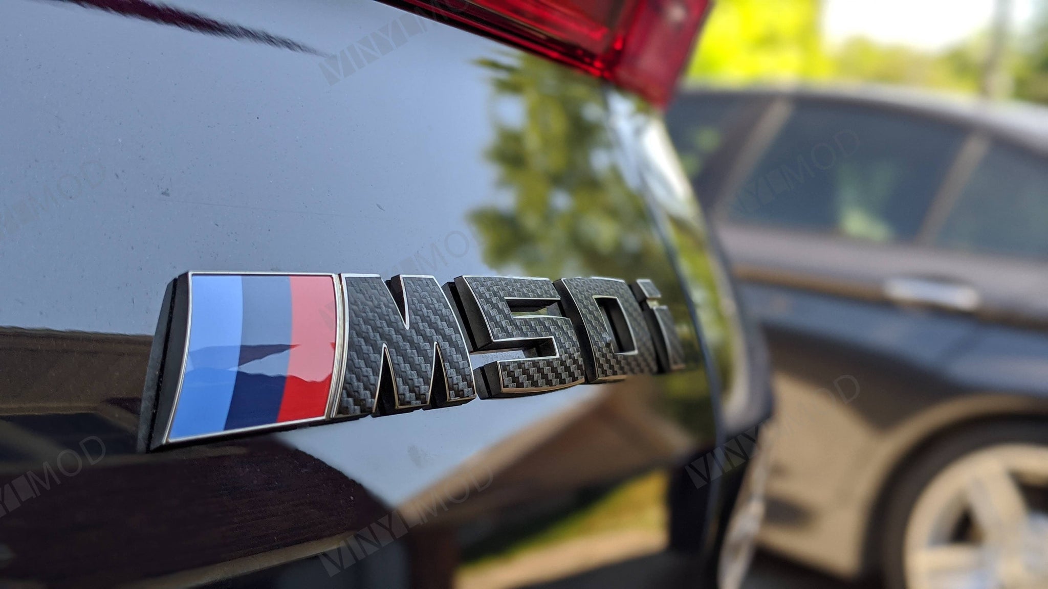 2020+ (3rd Gen) BMW X6  - Rear M50i Emblem VinylMod Overlays