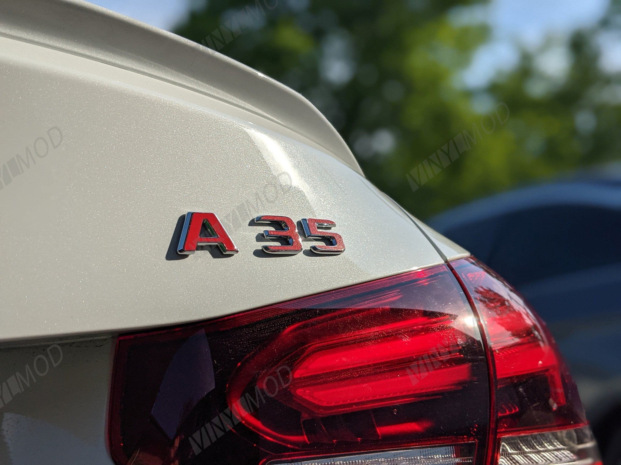 2020+ Mercedes Benz A35 - Rear A35 Emblem VinylMod Overlays