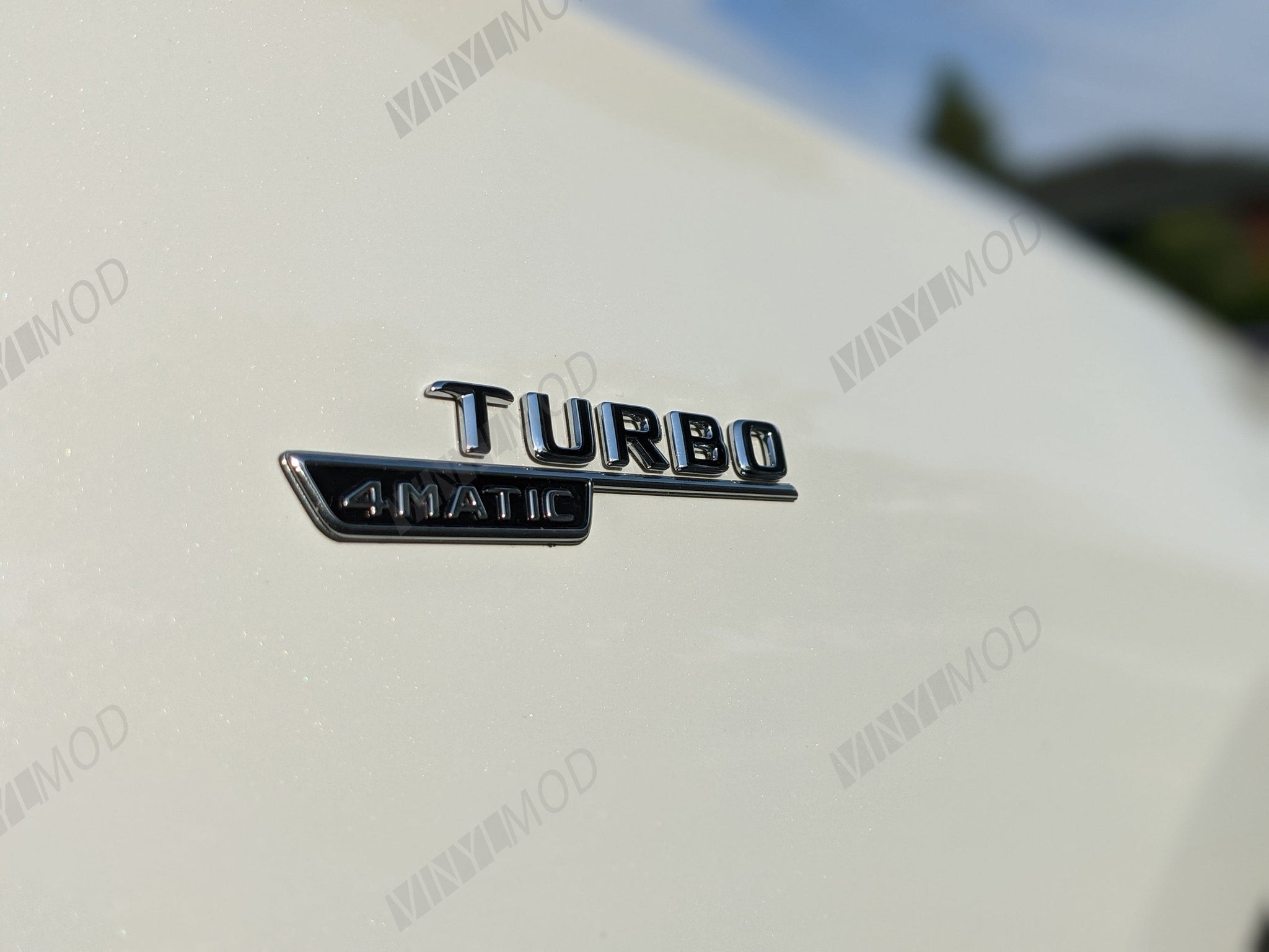 2020+ Mercedes Benz A35 - Side Fender Turbo Emblem VinylMod Overlays (2pk)