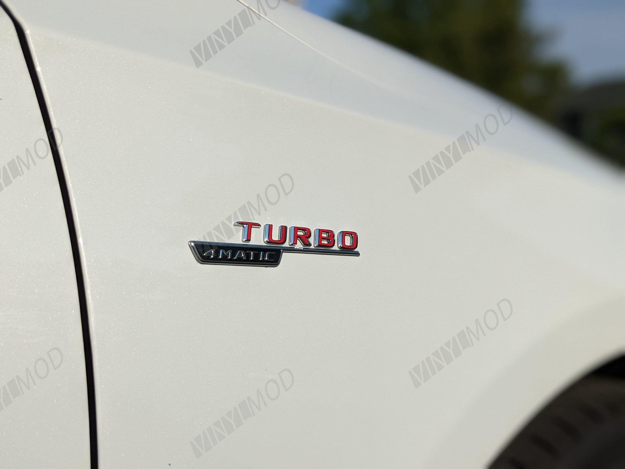 2020+ Mercedes Benz A35 - Side Fender Turbo Emblem VinylMod Overlays (2pk)