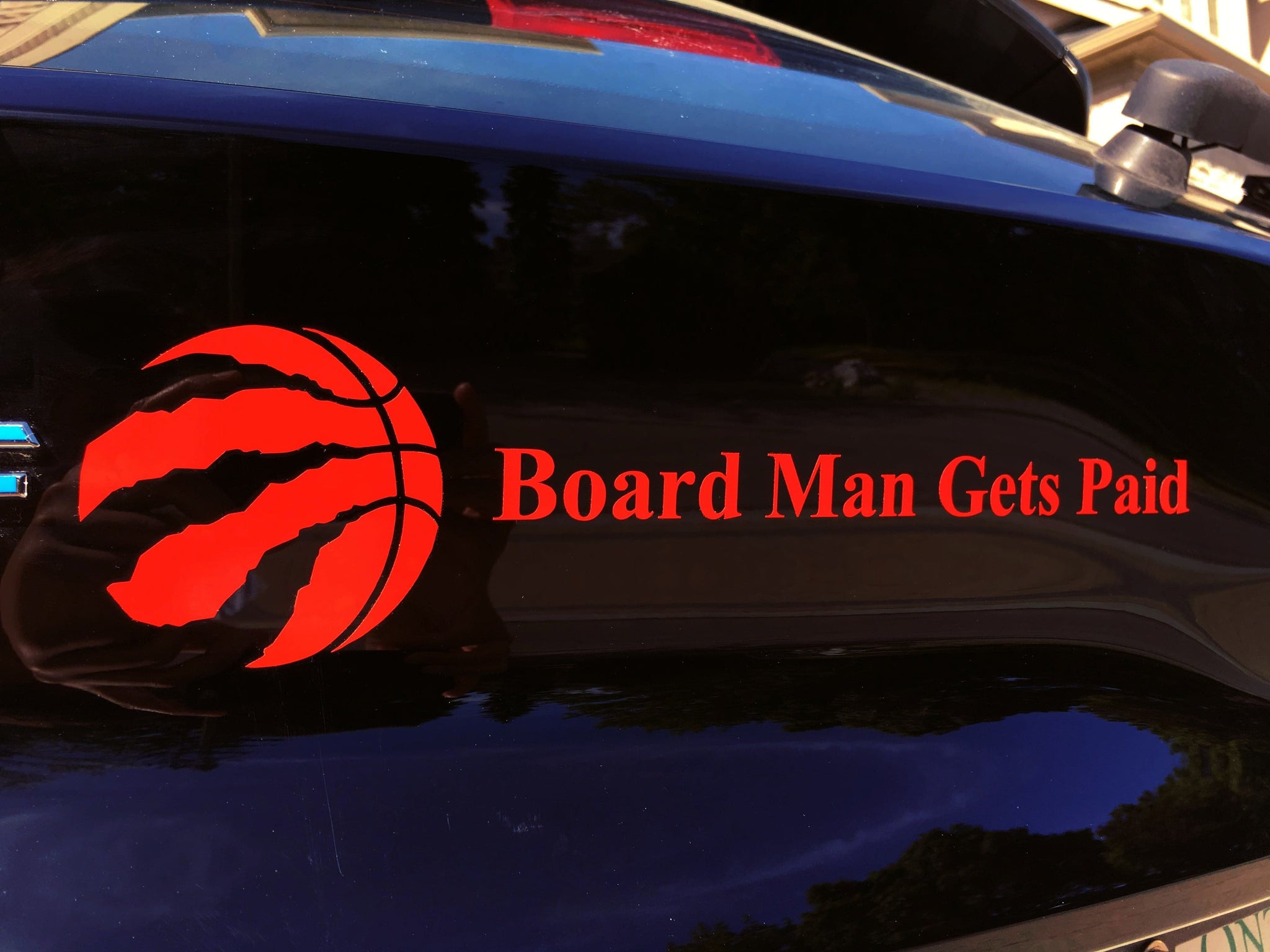 Board Man Gets Paid Decal (w/ Claw Basketball) Raptors