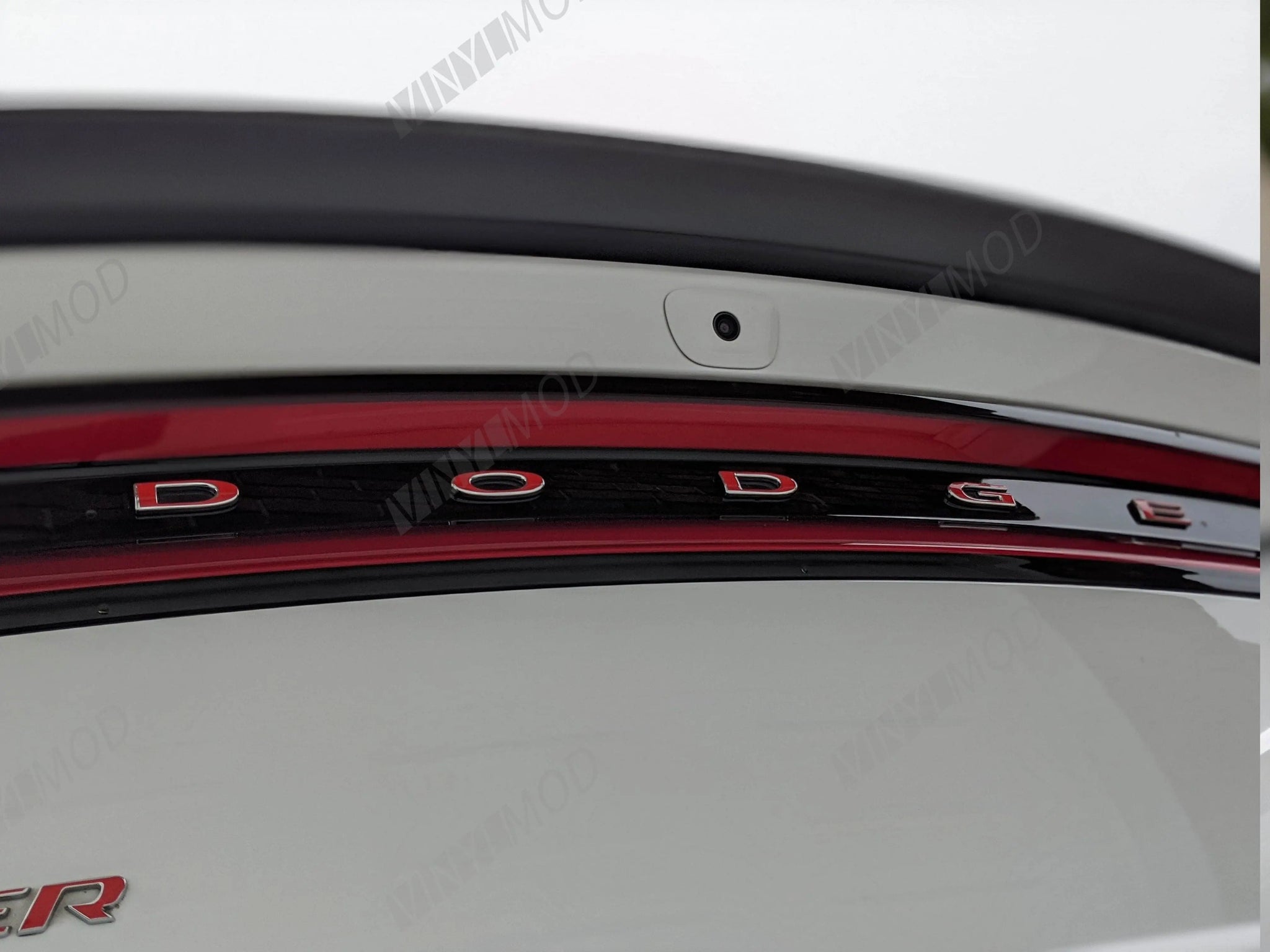 Red Rear Side Fender Air Vent Fin Trim – For Dodge Charger 2011+ (4-Piece Set, Gloss ABS, Easy Stick-On)
