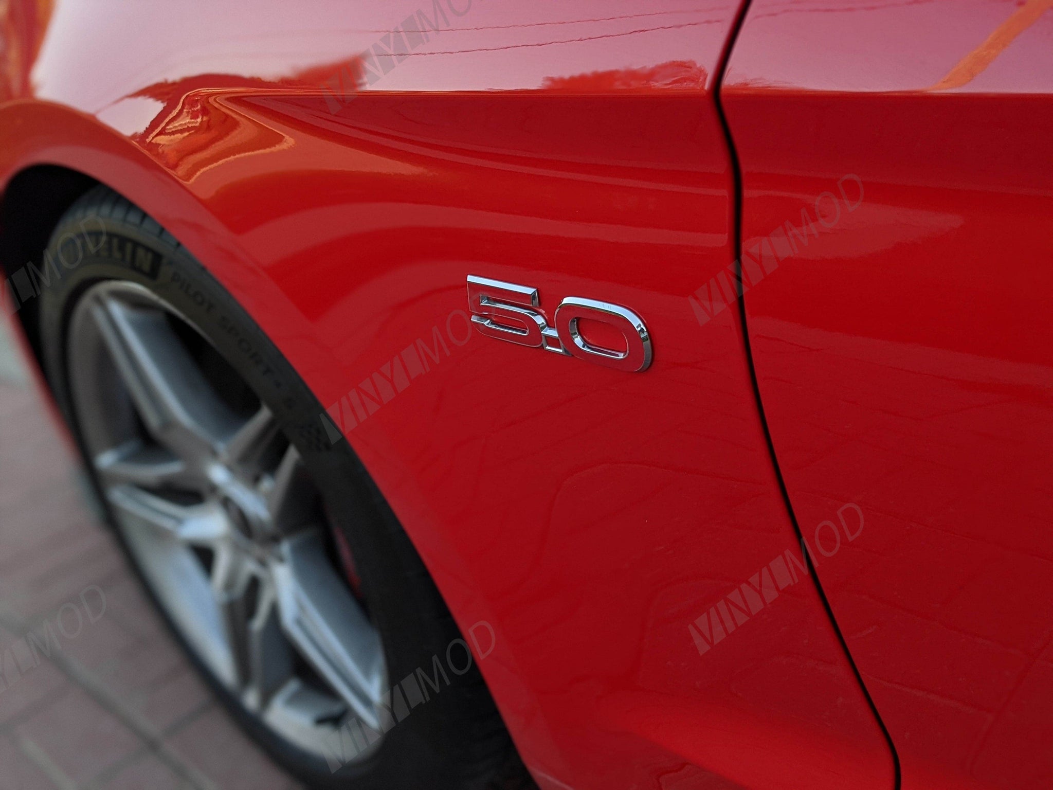 2015+ (6th Gen) Ford Mustang - Side 5.0 Emblem VinylMod Overlays (2pc)