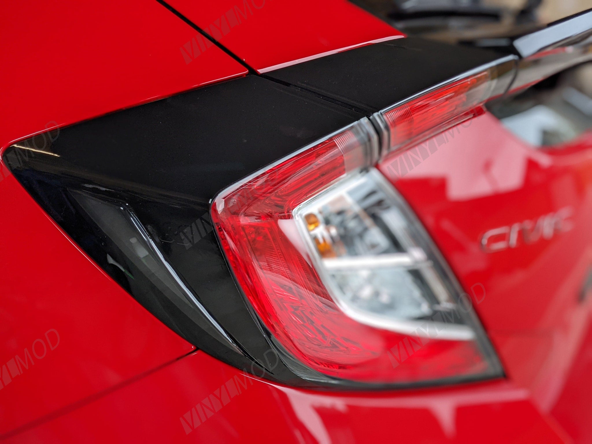 2016-2021 (10ª generación) Honda Civic Hatch-Luz trasera del párpado Overlay
