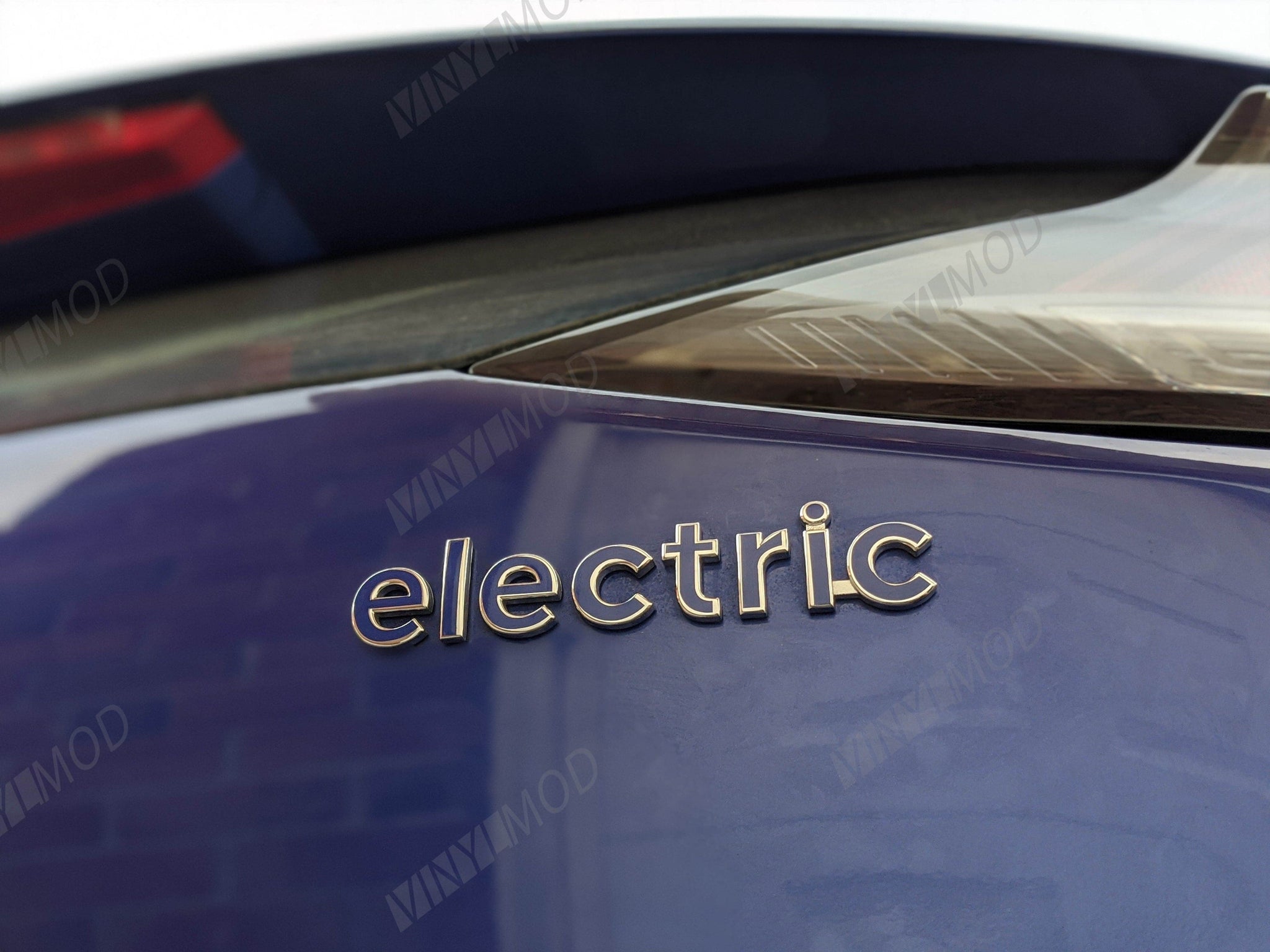 2020+ (1st Gen) Hyundai Ioniq Electric - Rear Elec tric Emblem VinylMod Overlays